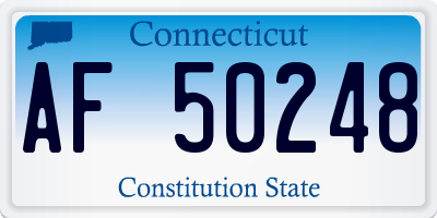 CT license plate AF50248