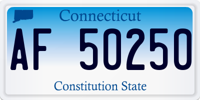 CT license plate AF50250