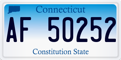 CT license plate AF50252