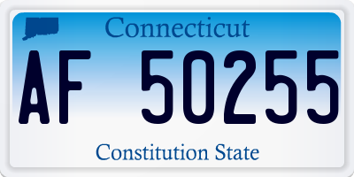 CT license plate AF50255