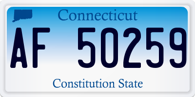 CT license plate AF50259