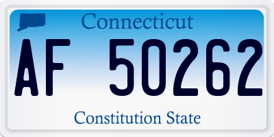 CT license plate AF50262