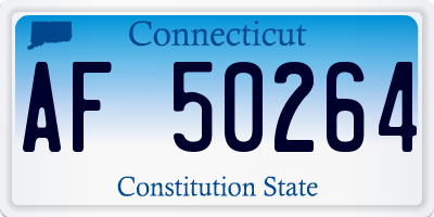 CT license plate AF50264