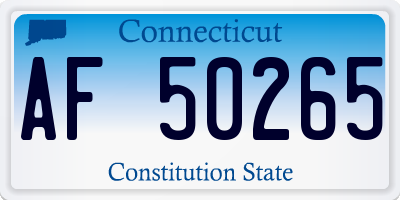 CT license plate AF50265