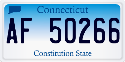 CT license plate AF50266