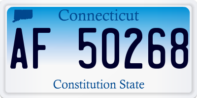 CT license plate AF50268