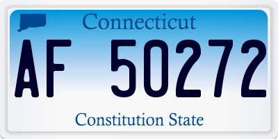 CT license plate AF50272
