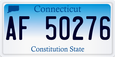 CT license plate AF50276