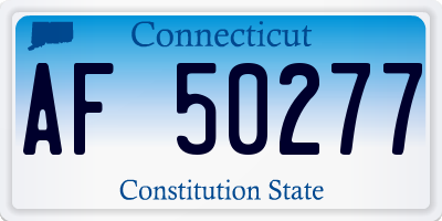 CT license plate AF50277