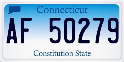 CT license plate AF50279