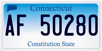 CT license plate AF50280