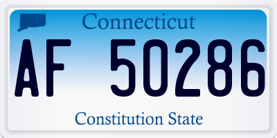 CT license plate AF50286