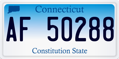 CT license plate AF50288