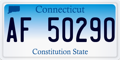 CT license plate AF50290