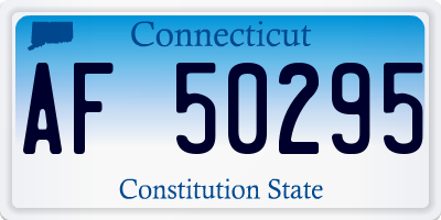 CT license plate AF50295