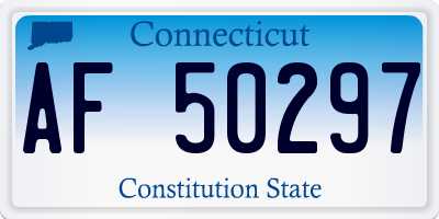 CT license plate AF50297