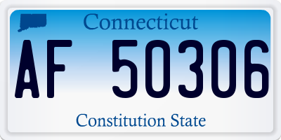 CT license plate AF50306