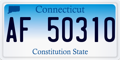 CT license plate AF50310