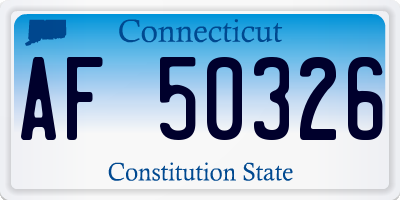CT license plate AF50326