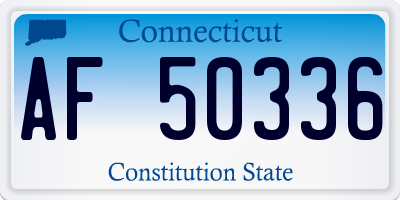 CT license plate AF50336