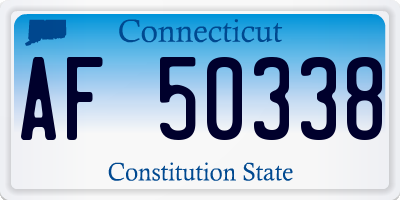 CT license plate AF50338