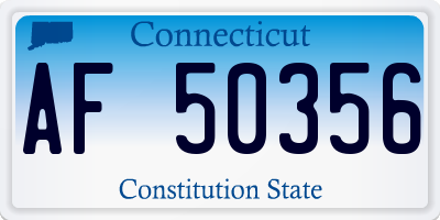 CT license plate AF50356