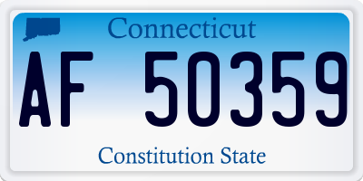 CT license plate AF50359