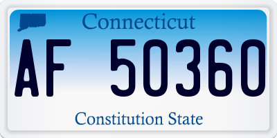 CT license plate AF50360