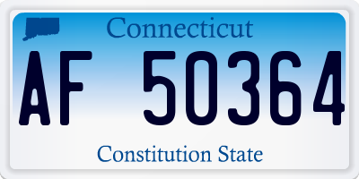 CT license plate AF50364