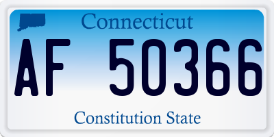 CT license plate AF50366