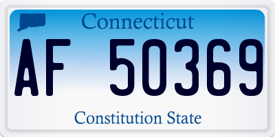 CT license plate AF50369