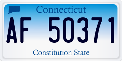 CT license plate AF50371