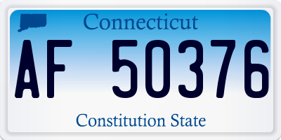 CT license plate AF50376