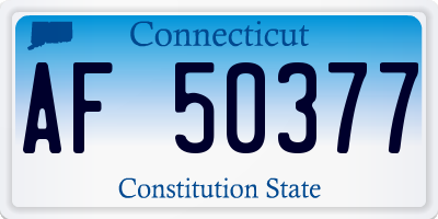 CT license plate AF50377