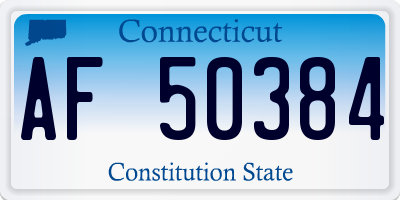 CT license plate AF50384