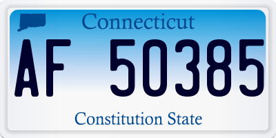 CT license plate AF50385