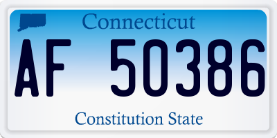 CT license plate AF50386