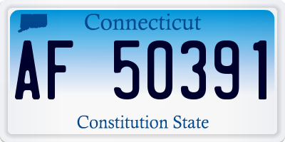 CT license plate AF50391