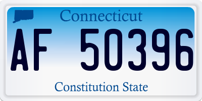 CT license plate AF50396