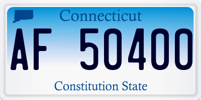 CT license plate AF50400