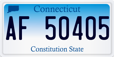 CT license plate AF50405