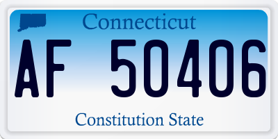 CT license plate AF50406