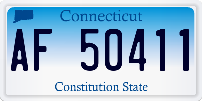 CT license plate AF50411