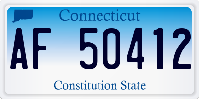 CT license plate AF50412