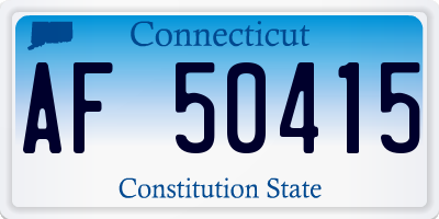 CT license plate AF50415