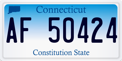 CT license plate AF50424