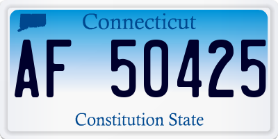 CT license plate AF50425
