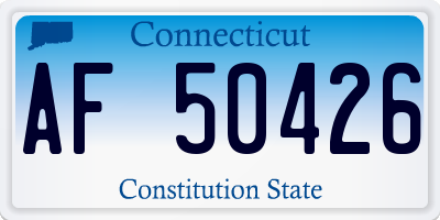 CT license plate AF50426
