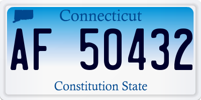 CT license plate AF50432