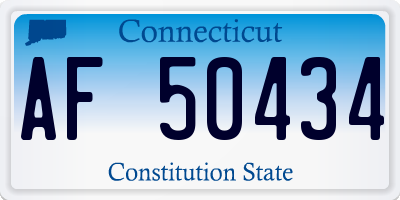 CT license plate AF50434